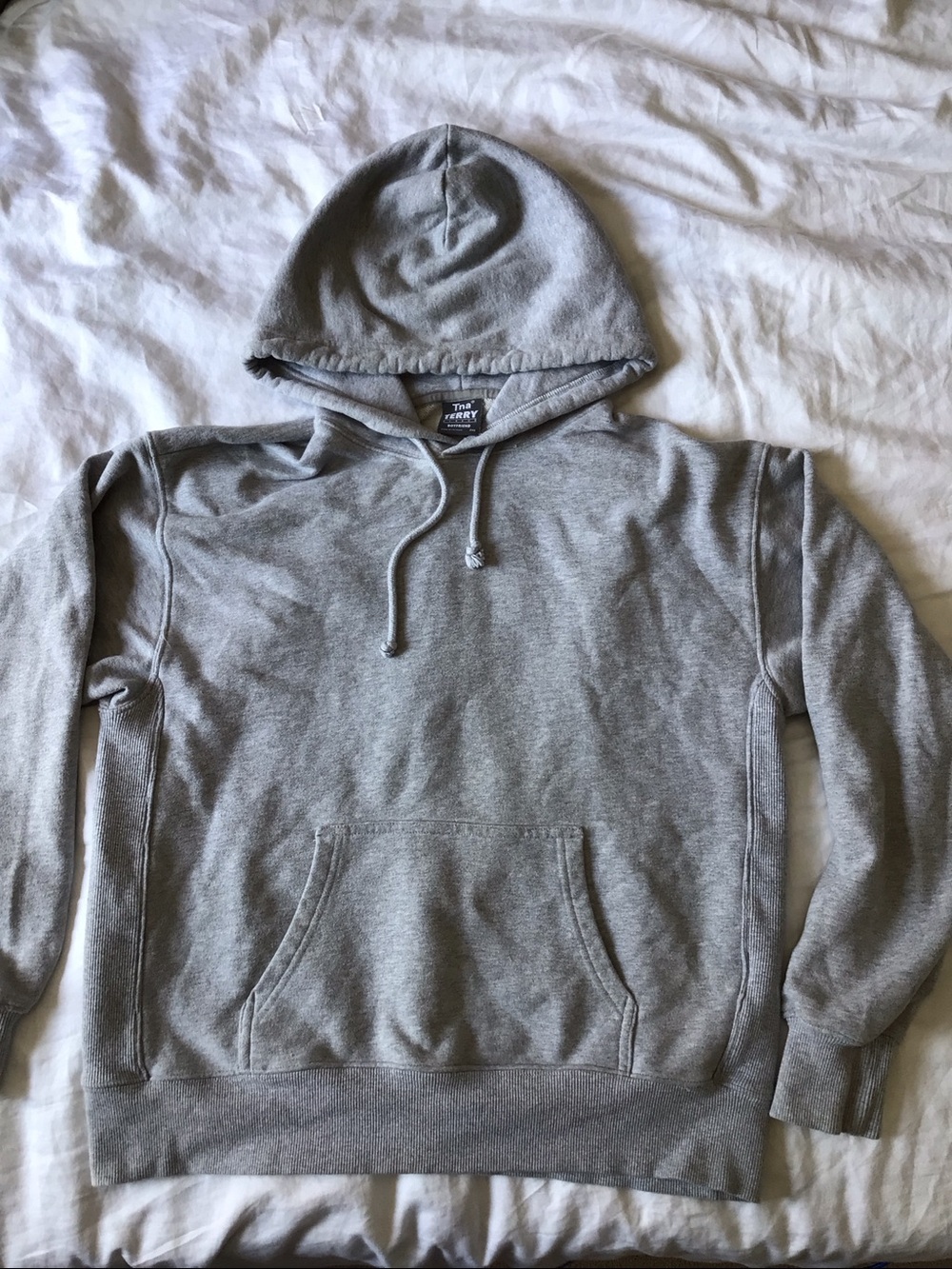 TNA Terry Fleece Boyfriend Hoodie in Heather Gray